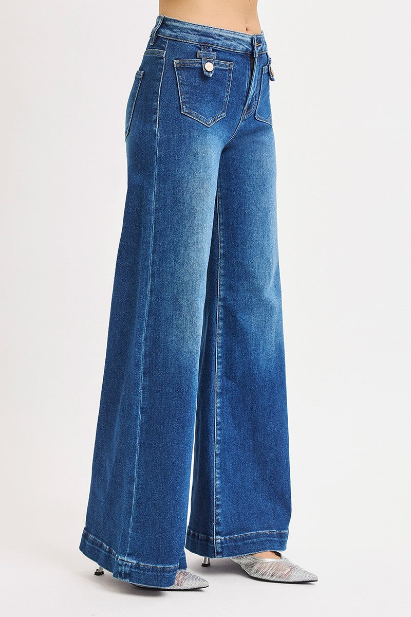 RISEN MONROE WIDE LEG JEANS