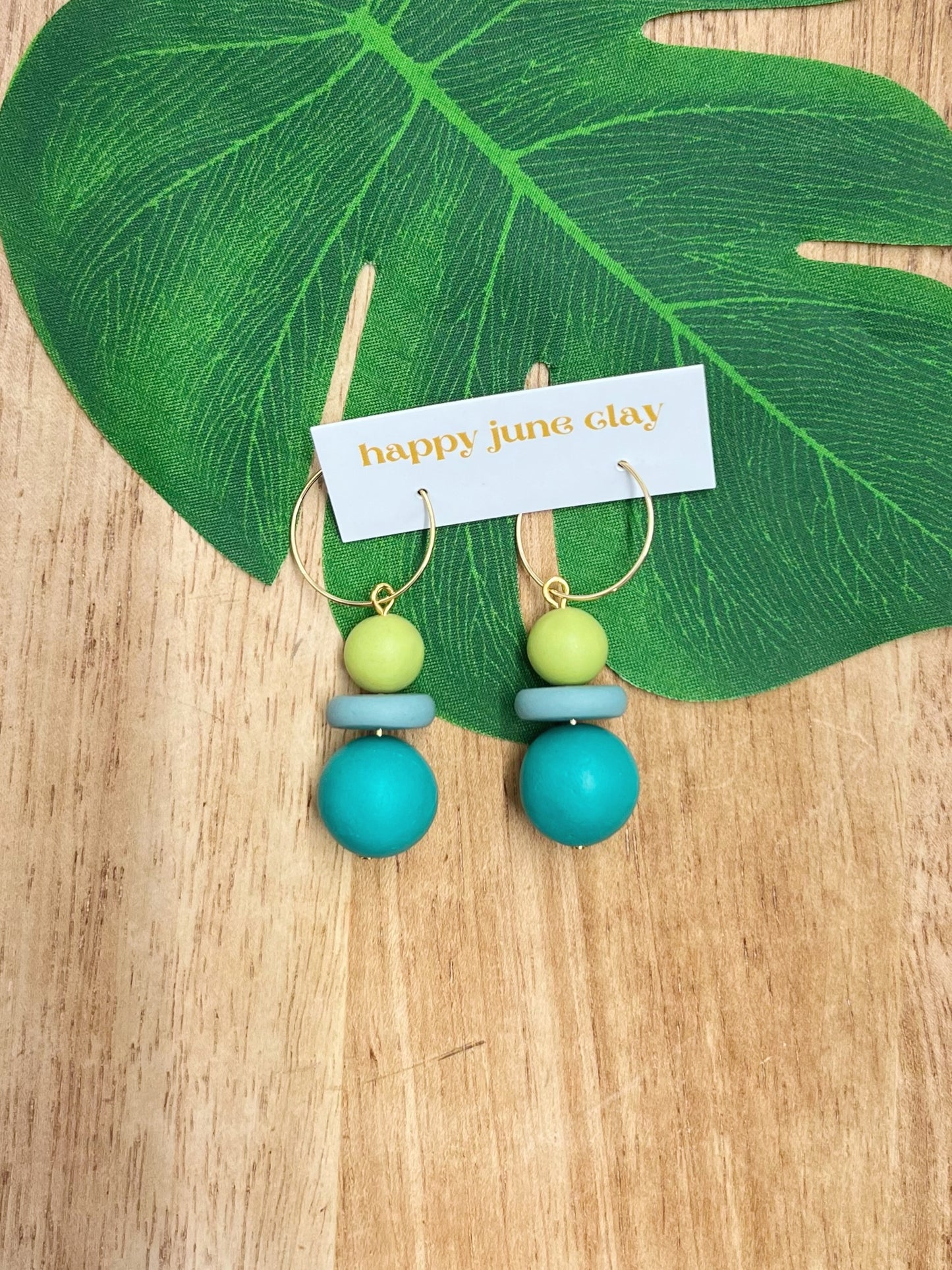 HAPPY JUNE CLAY BOBBLE HOOPS