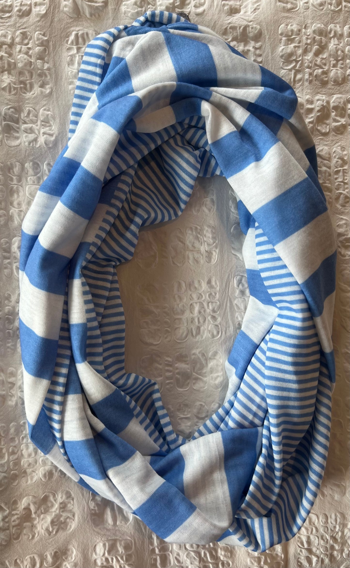 TICKLED PINK GAMEDAY STRIPES INFINITY SCARF