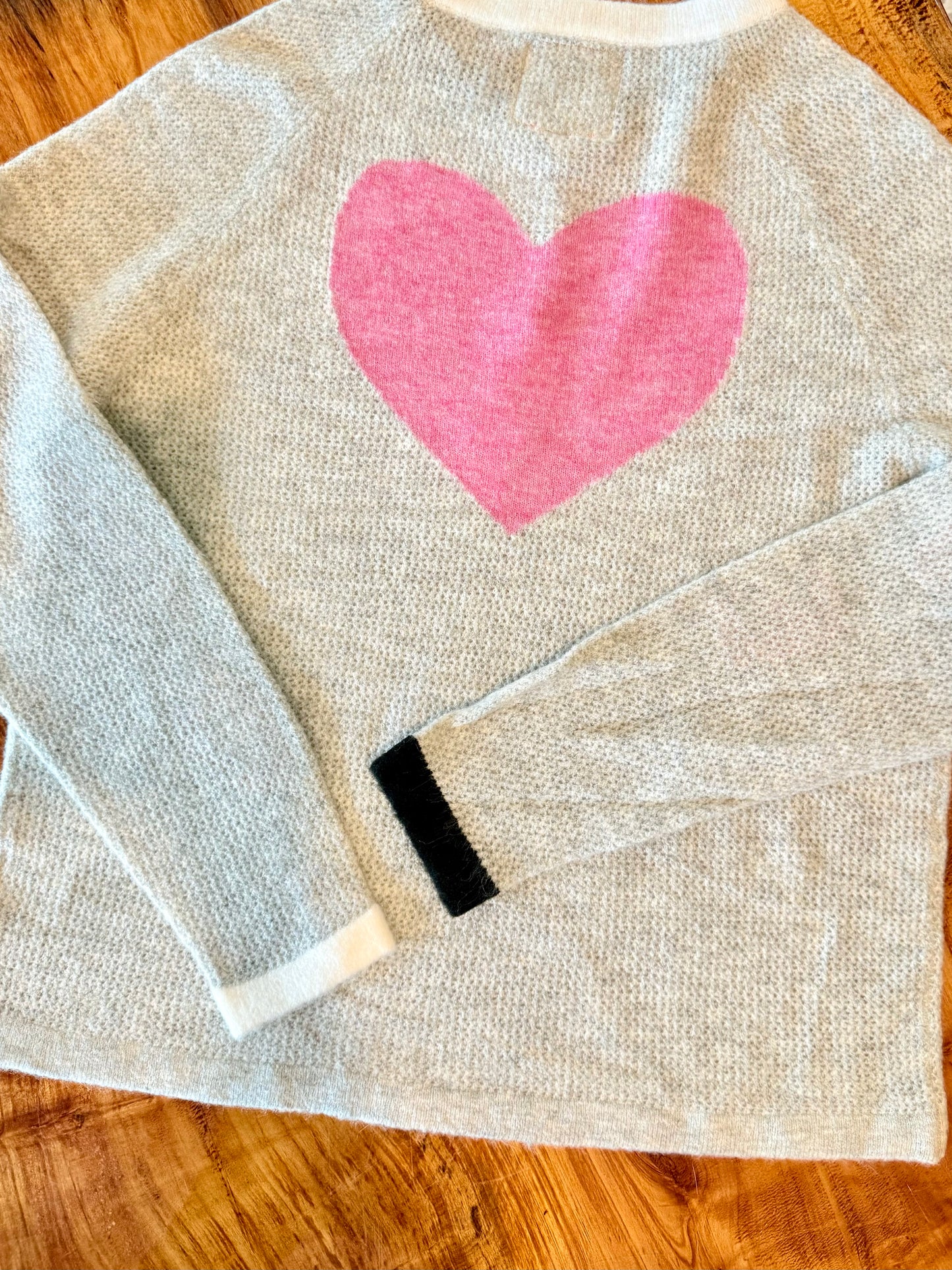 JUST MADISON HEART AND LOVE SWEATER
