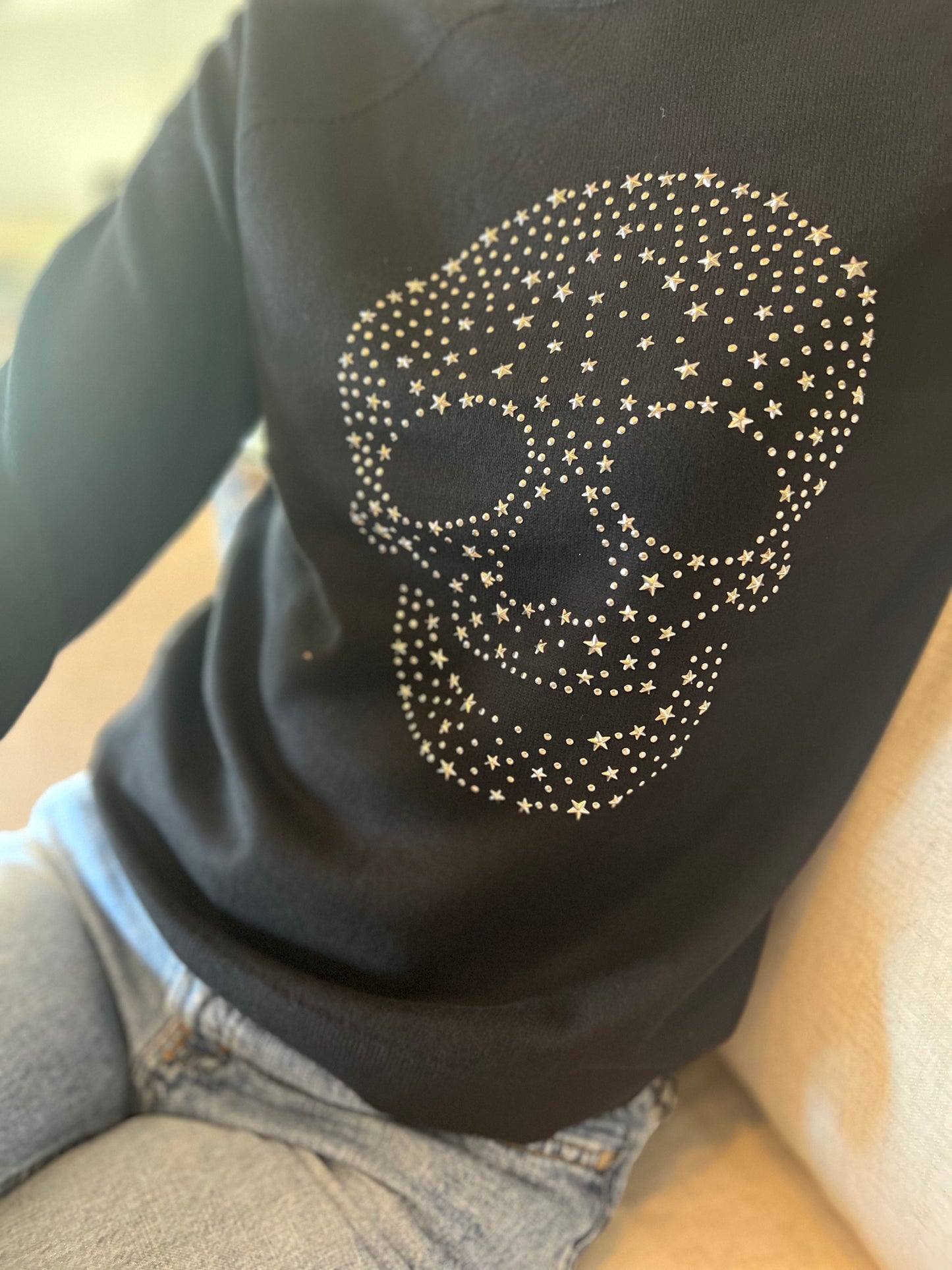J. SOCIETY SKULL CREWNECK SWEATER