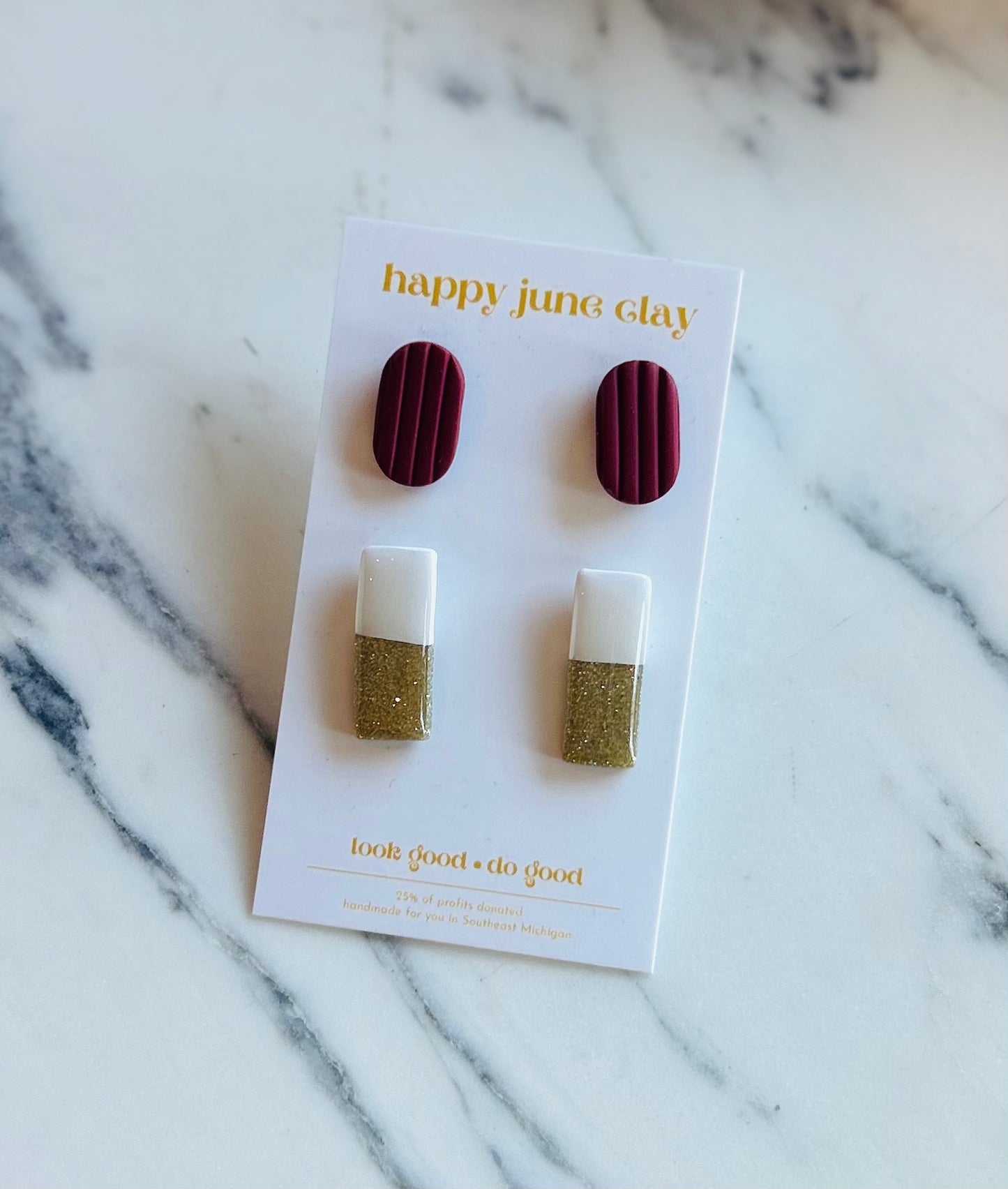 HAPPY JUNE CLAY STUD PACK