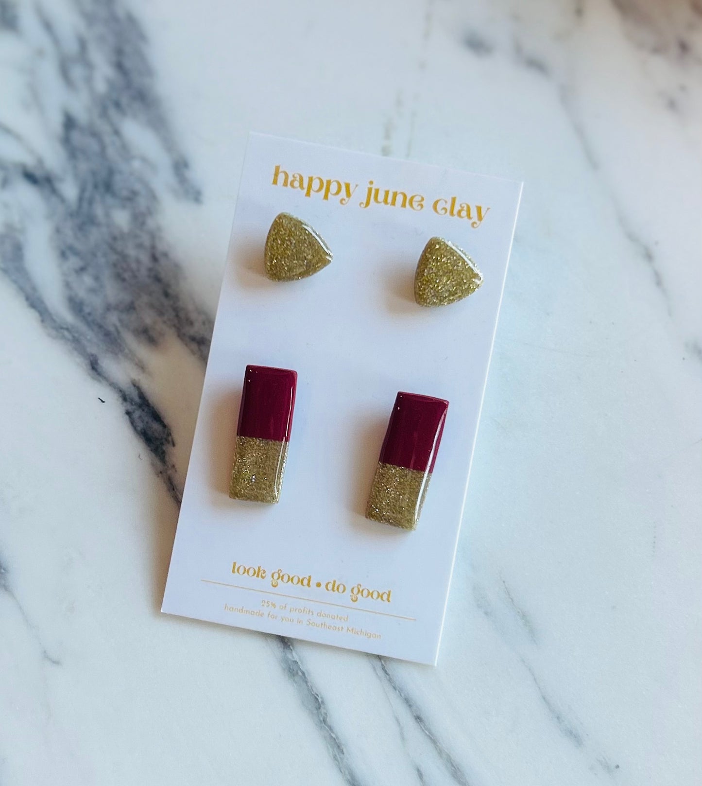 HAPPY JUNE CLAY STUD PACK