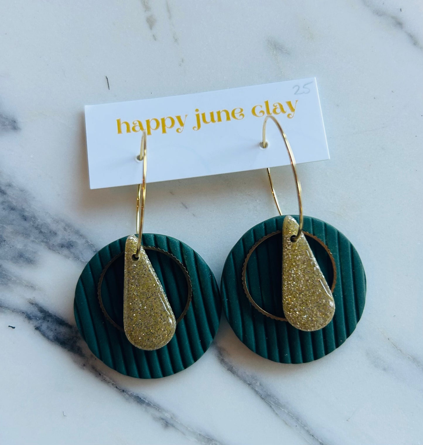 HAPPY JUNE CLAY DAZZLE DANGLE EARRING