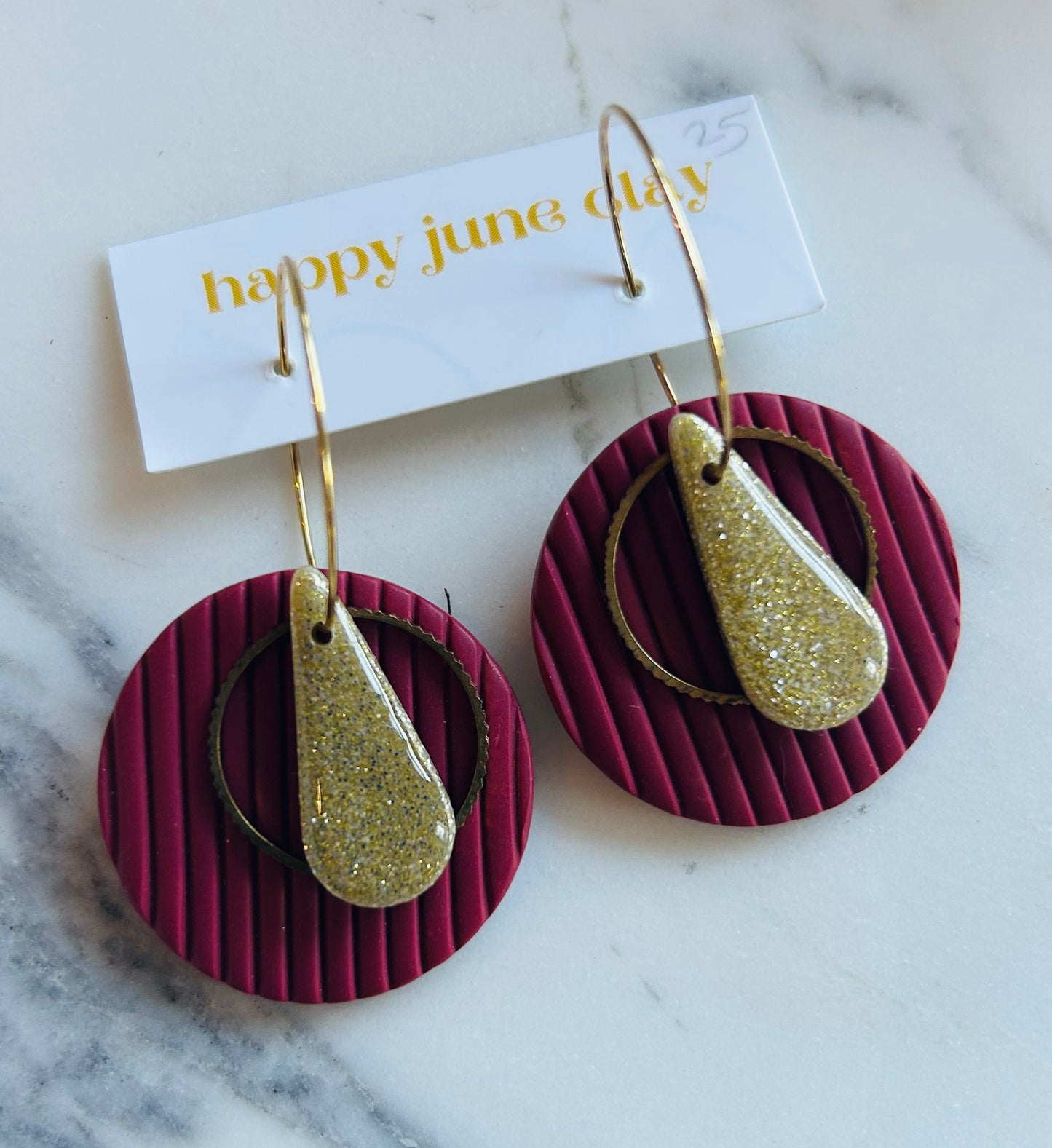 HAPPY JUNE CLAY DAZZLE DANGLE EARRING