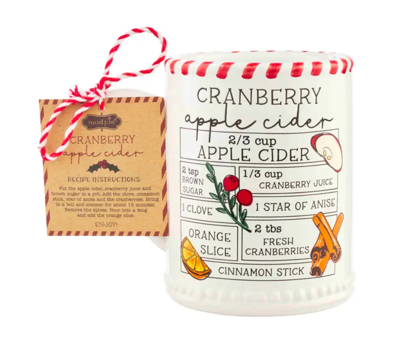 MUDPIE HOLIDAY RECIPE MUG
