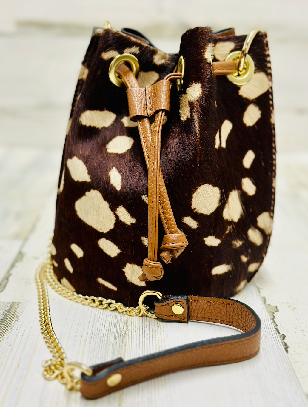 CHARLIE LEATHER BUCKET BAGS