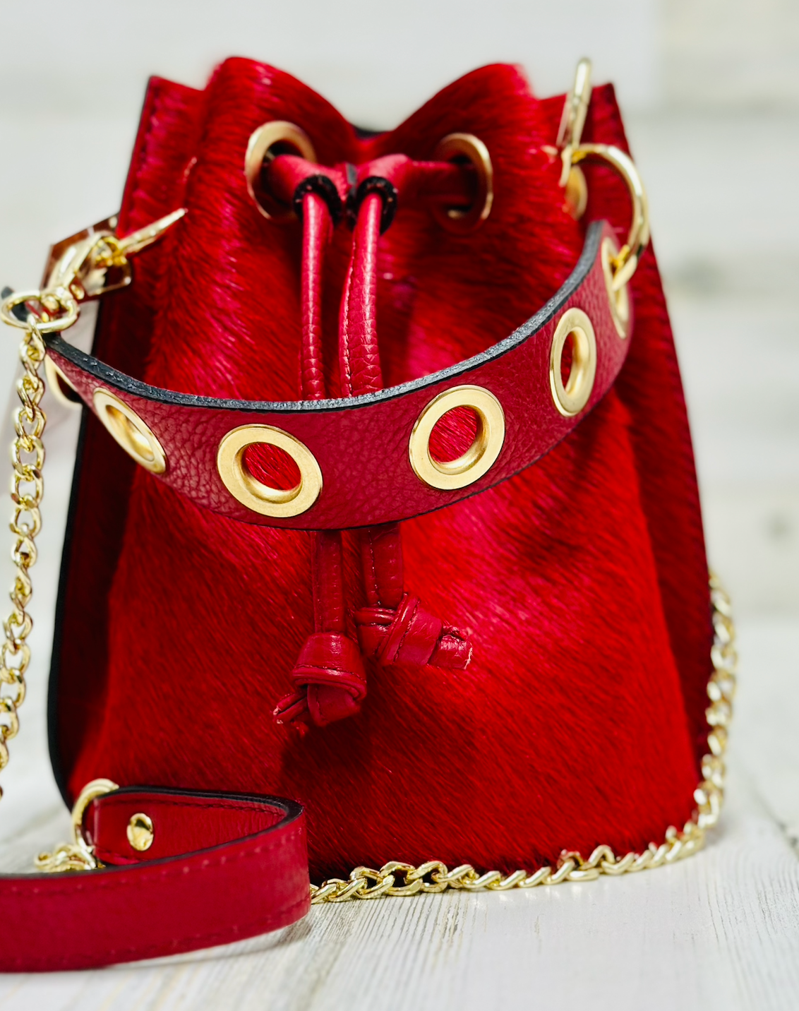 CHARLIE LEATHER BUCKET BAGS