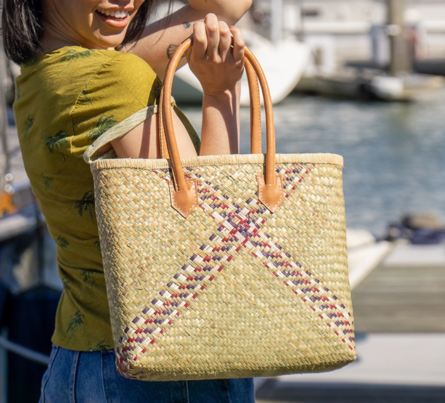 SHEBOBO BODEGA WOVEN STRAW TOTE