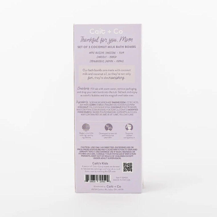 CAIT + CO THANKFUL MOM BATH BOMB GIFT SET