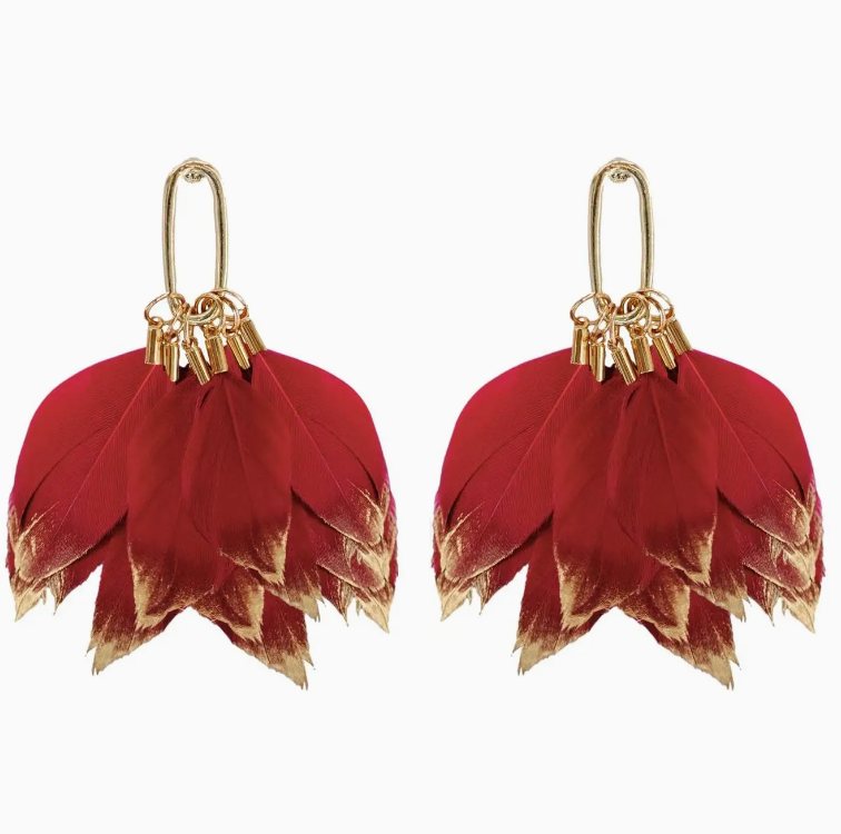 ST ARMANDS DESIGNS LIGHT AS FEATHER EARRINGS