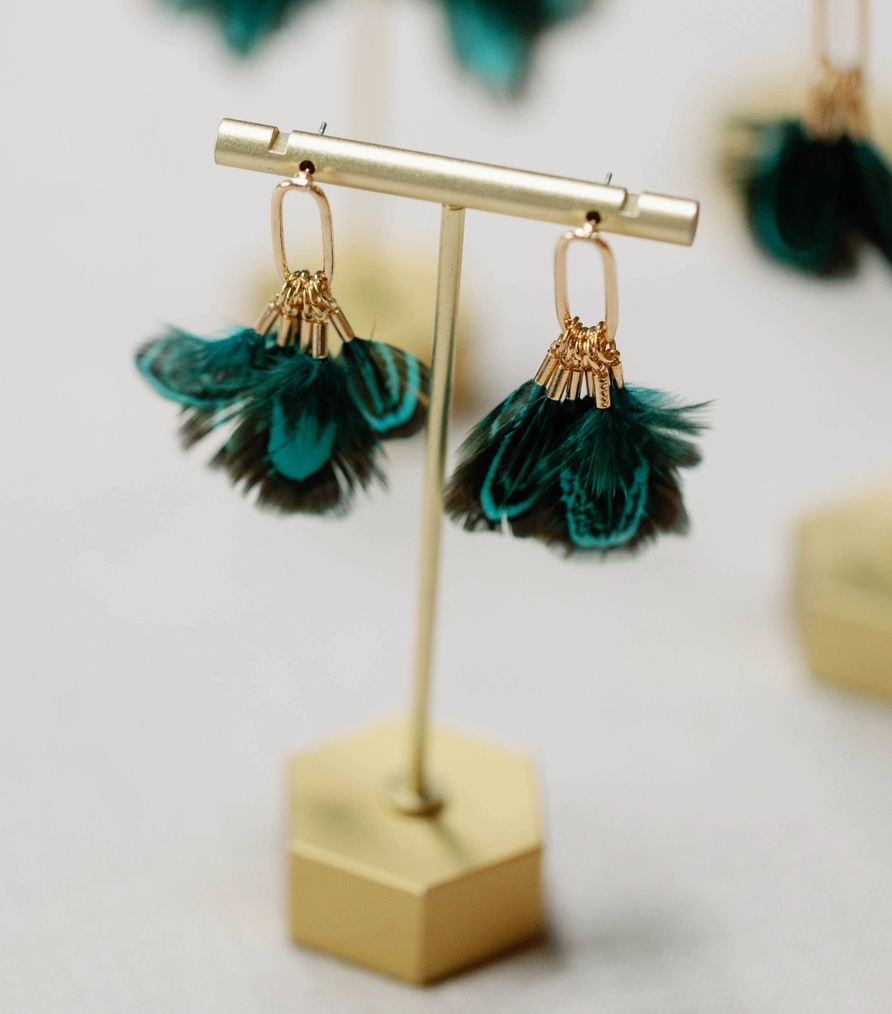 ST ARMANDS DESIGNS LIGHT AS FEATHER EARRINGS