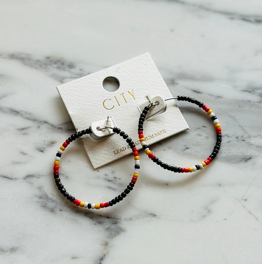 DOWNTOWN WESTERN SEED BEAD HOOPS
