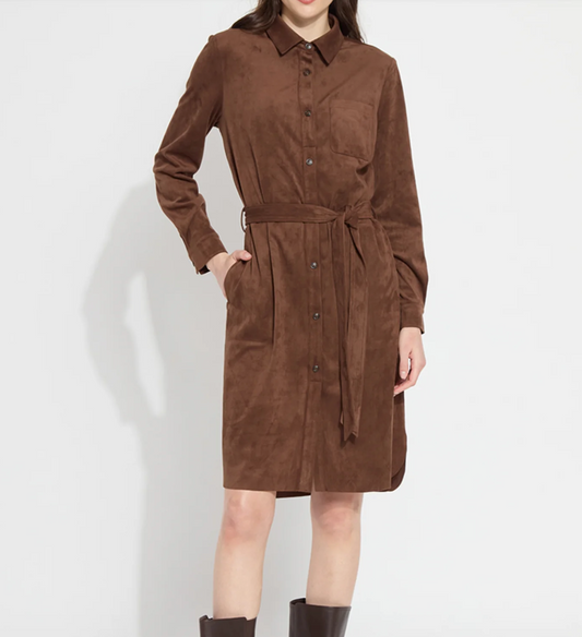 LYSSE SUEDE SCHIFFER DRESS