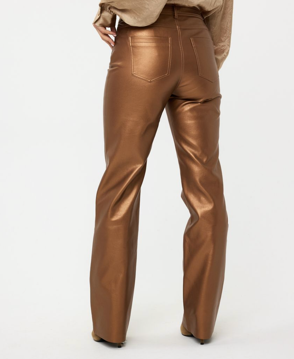 ESQUALO BRANDY FAUX LEATHER PANTS