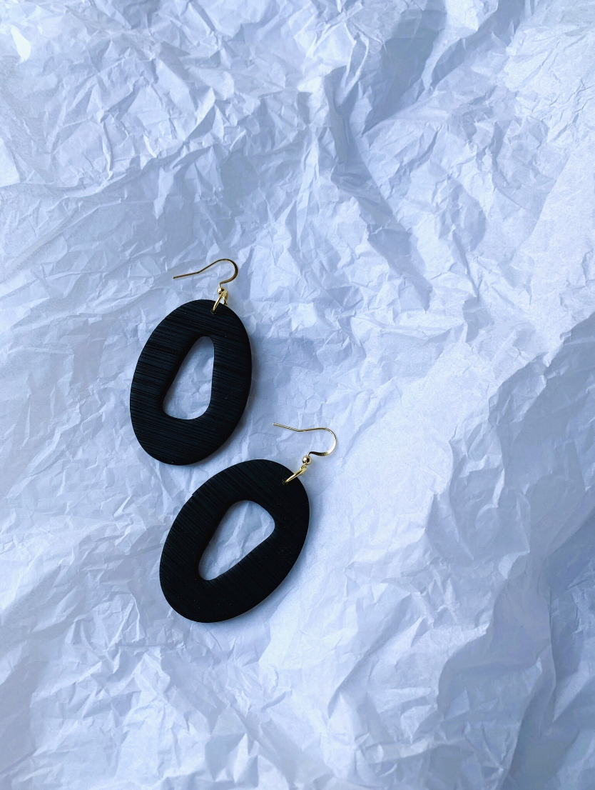 HAPPY JUNE CLAY ROCK DANGLE EARRINGS