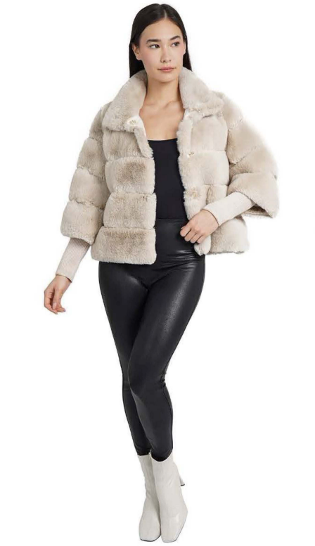 Love token faux fur jacket online
