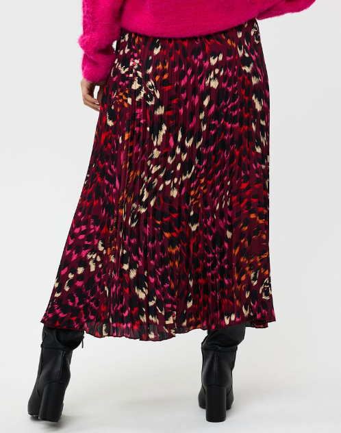 ESQUALO FLORAL PRINT PLEATED SKIRT