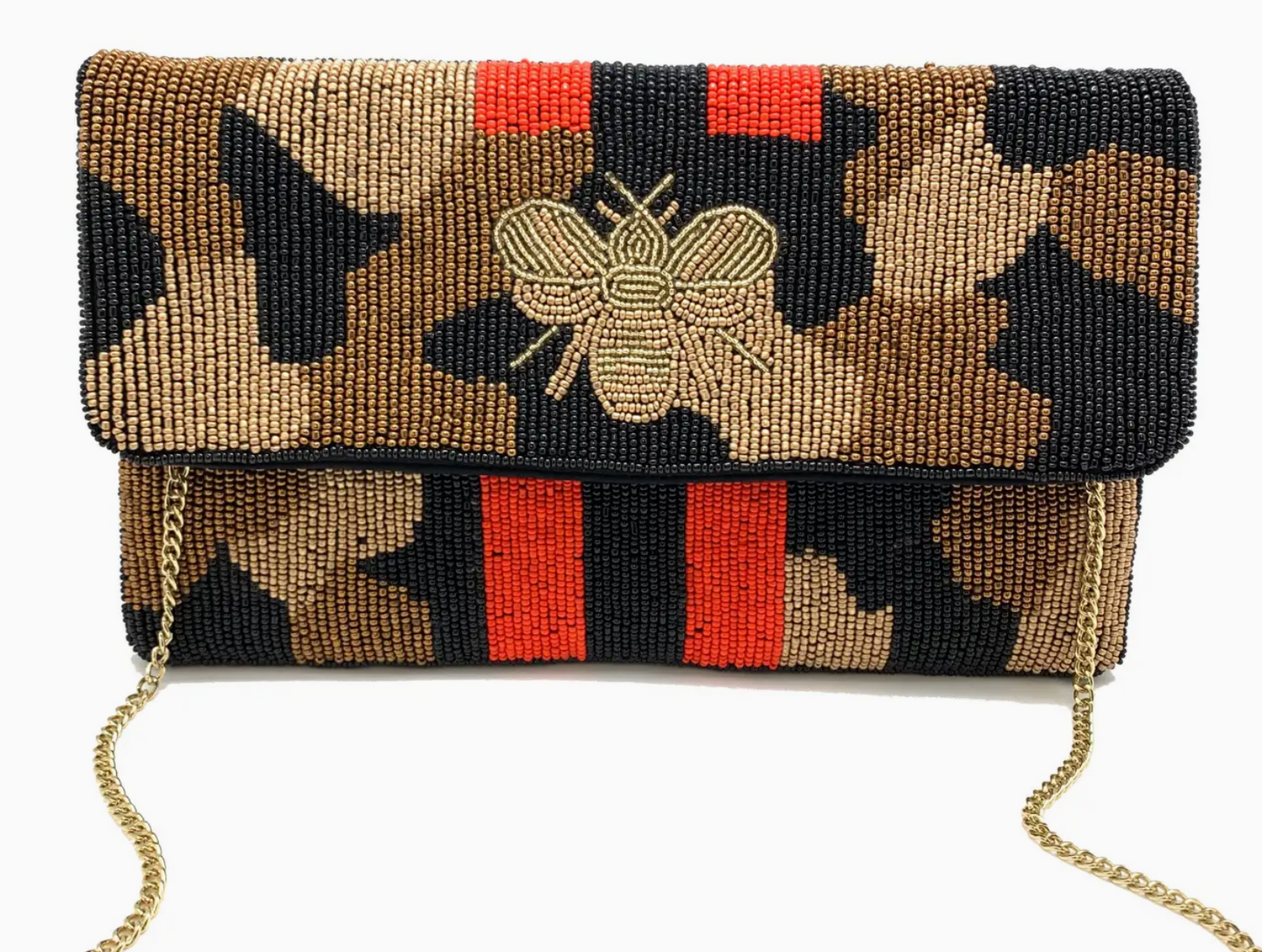 PIZZAZZ BEADED CLUTCH
