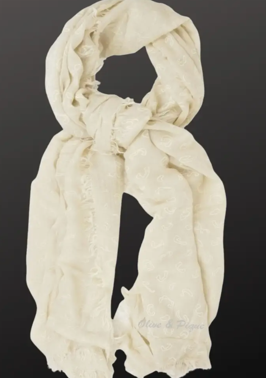 OLIVE & PIQUE LEOPARD SCARF