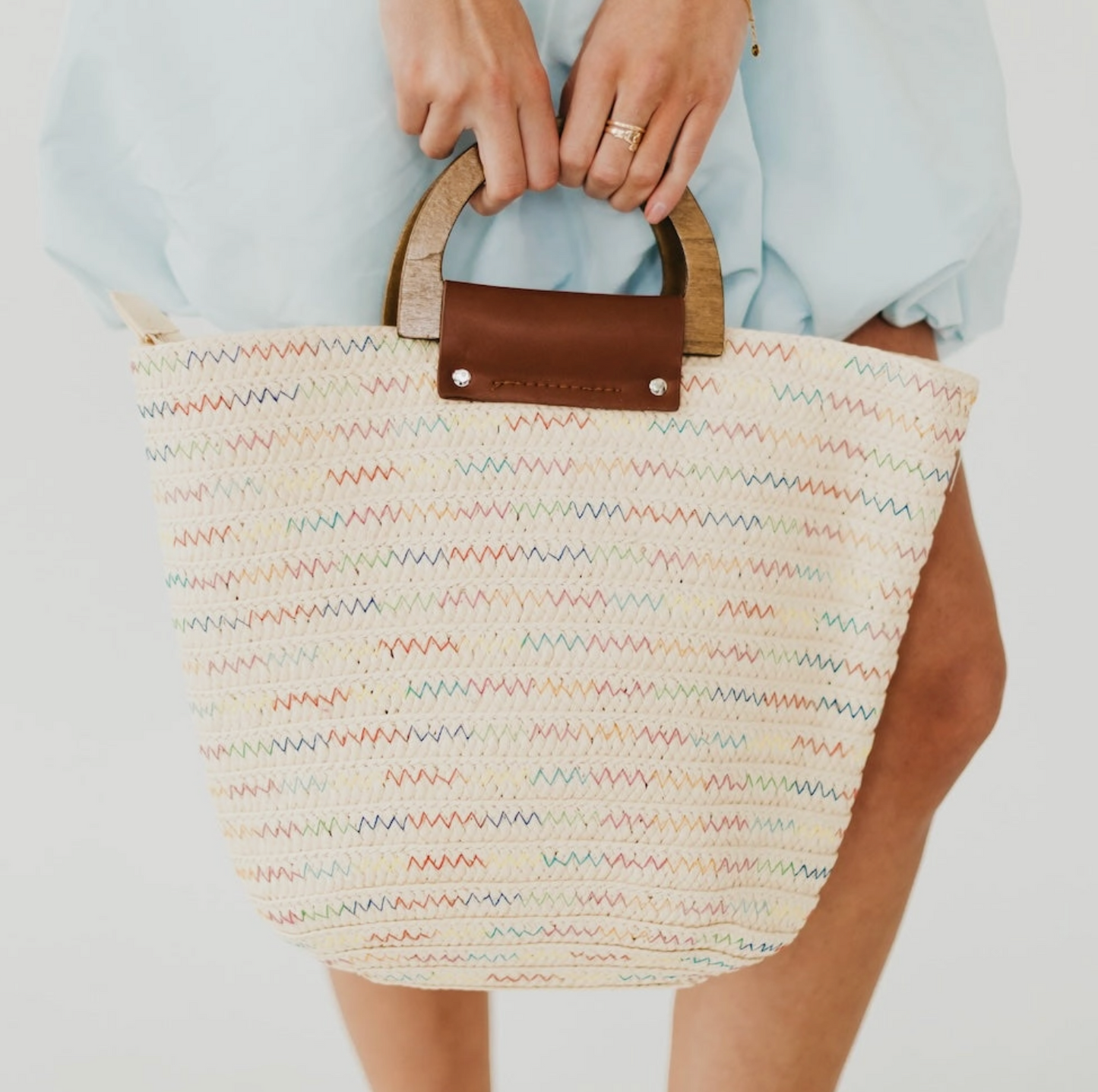 PRETTY SIMPLE SAVANNAH STRAW TOTE BAG