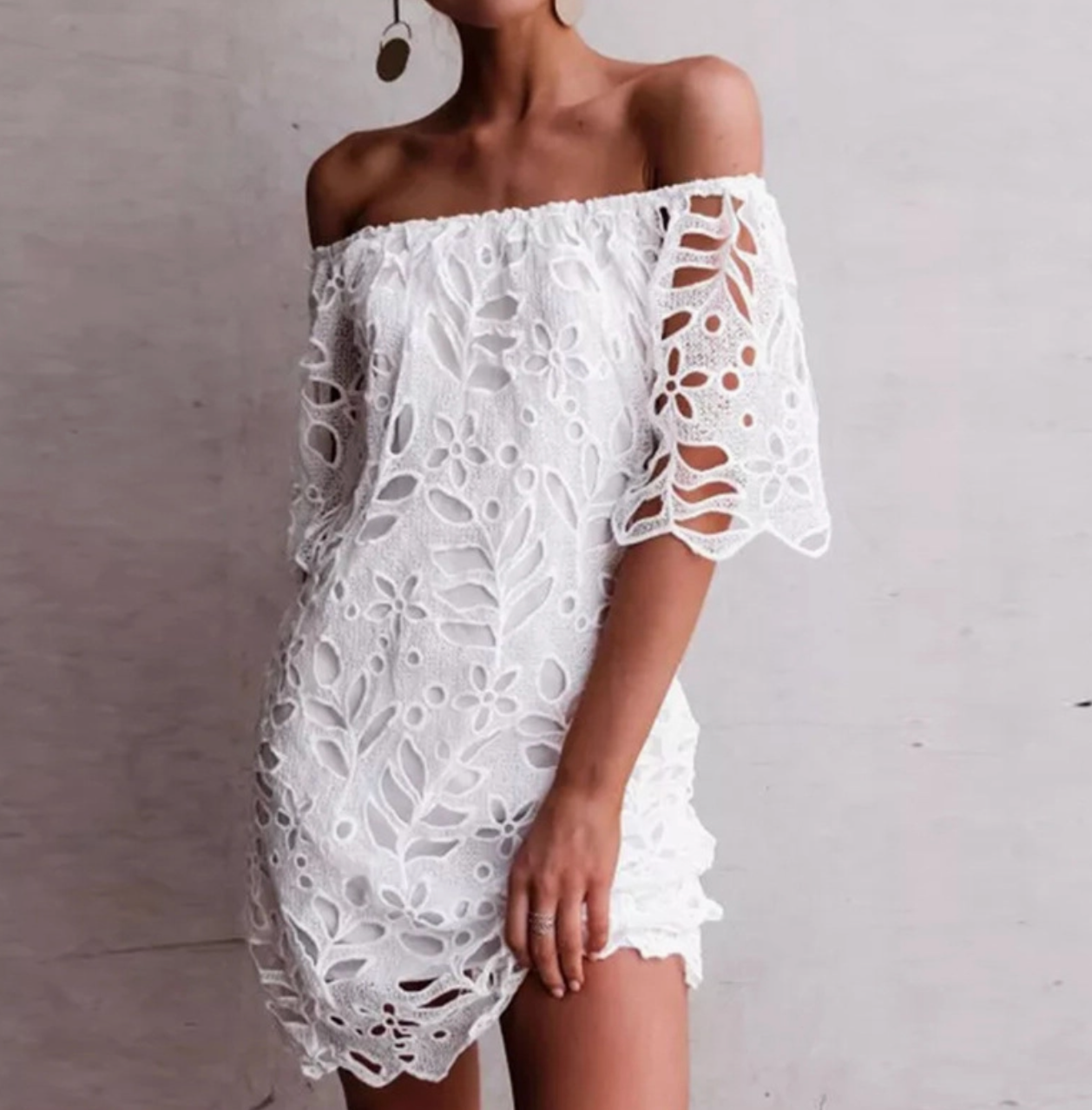 HIDDEN BRAND HOLLOW MINI DRESS