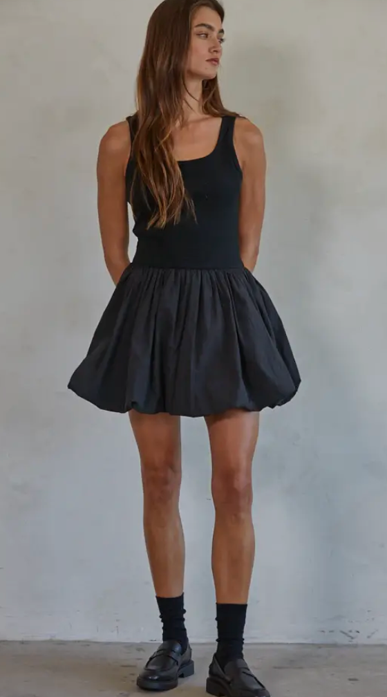 BY TOGETHER BUBBLE MINI DRESS