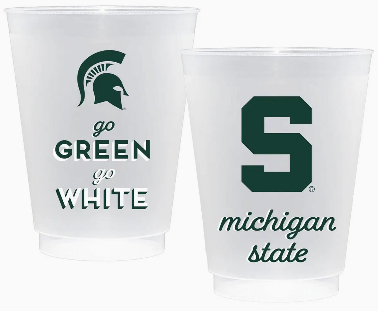 CANVAS STYLE MSU FROSTED CUPS
