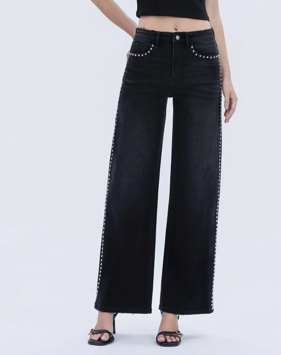FLYING MONKEY NAILED IT BLACK DENIM JEANS