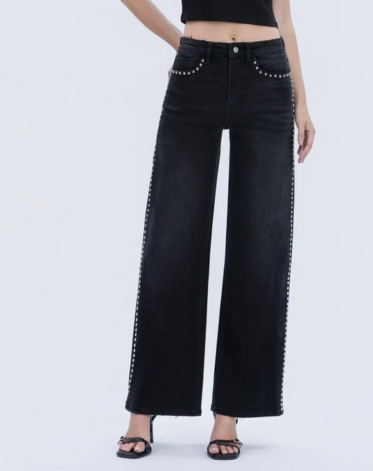 FLYING MONKEY NAILED IT BLACK DENIM JEANS