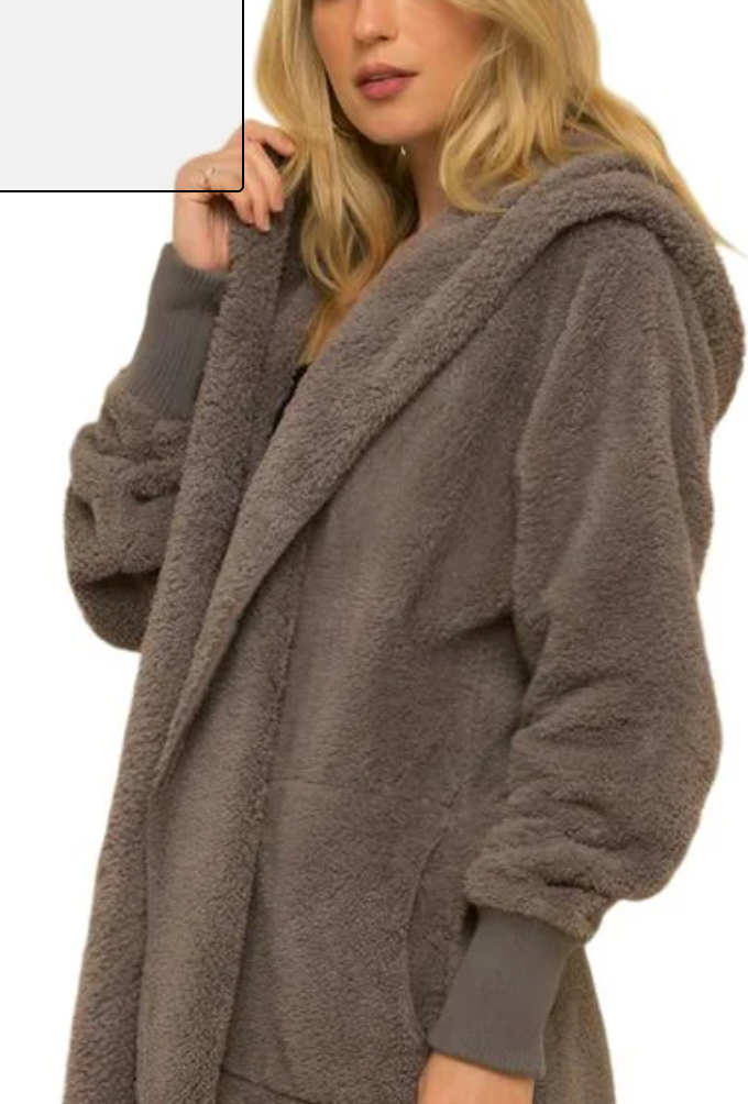 HEM & THREAD TEDDY BEAR CARDIGAN