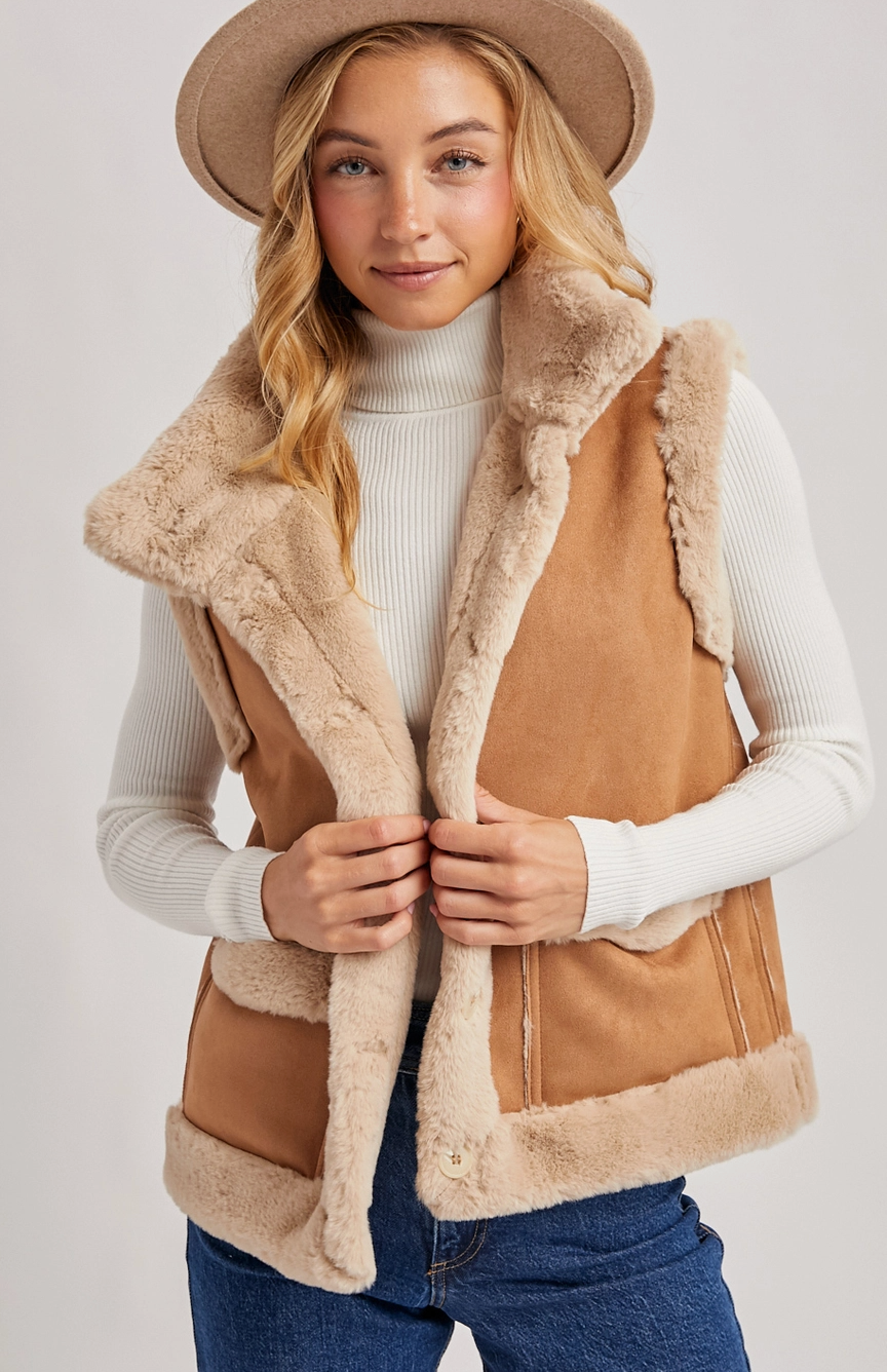 BLUIVY DENVER SHEARLING VEST