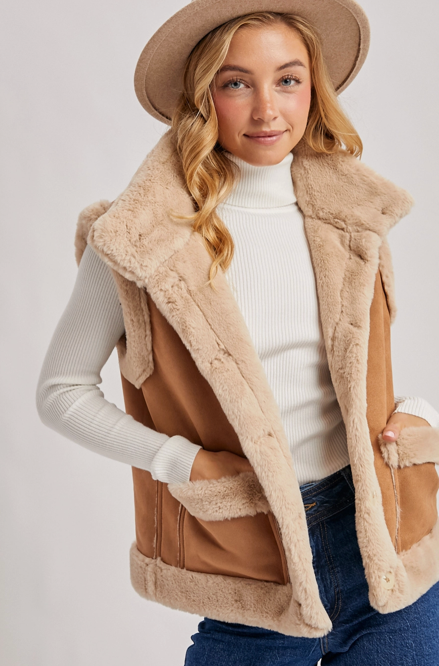 BLUIVY DENVER SHEARLING VEST