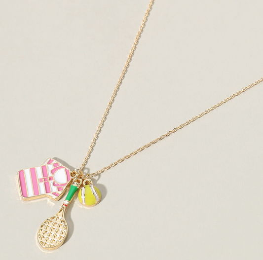 SENSIBLING TENNIS CHARM NECKLACE