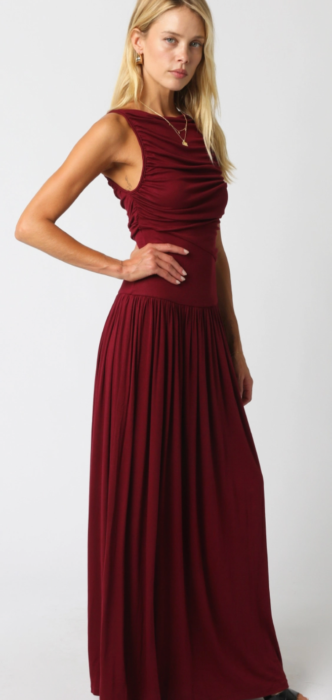 OLIVACEOUS CABERNET KISS DRESS