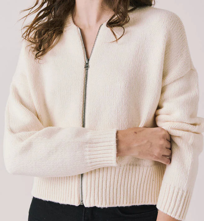 CHASER THE CLOUD ZIP CARDIGAN