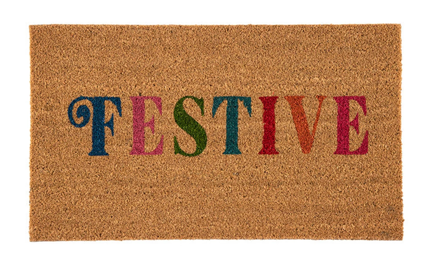 SHIRALEAH HOLIDAY DOORMAT