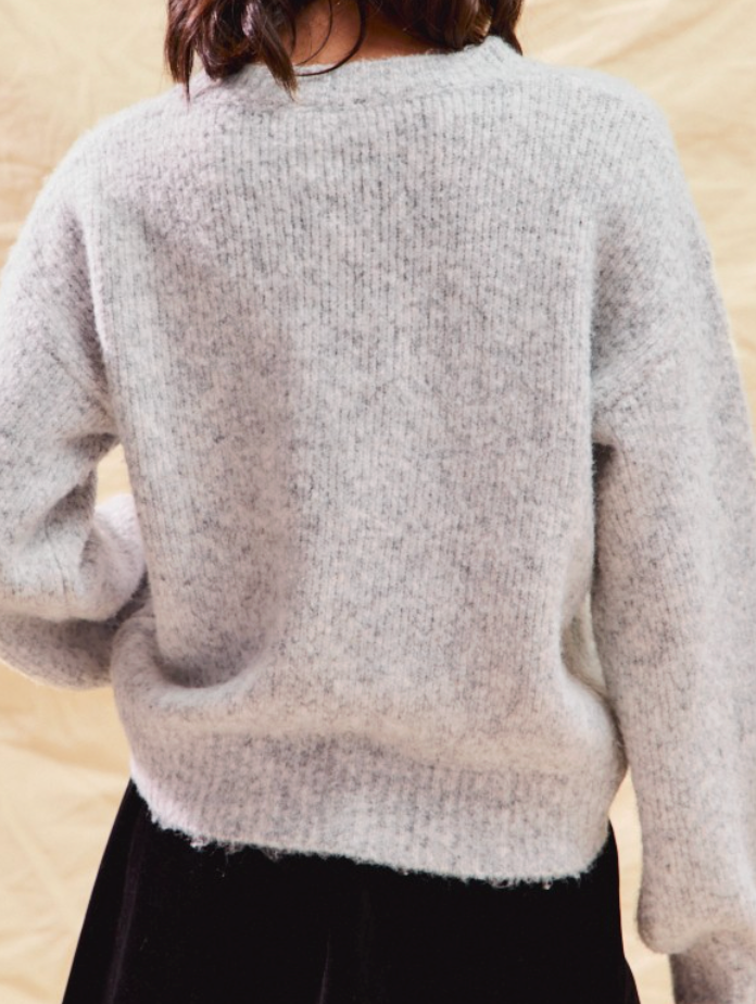 SO ME SEQUIN BOW SWEATER