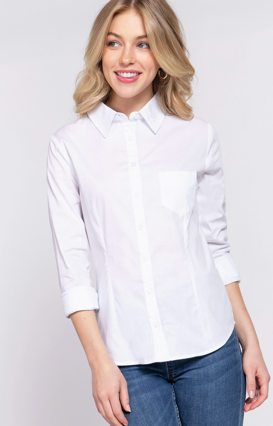 ACTIVE B POPLIN BUTTON DOWN