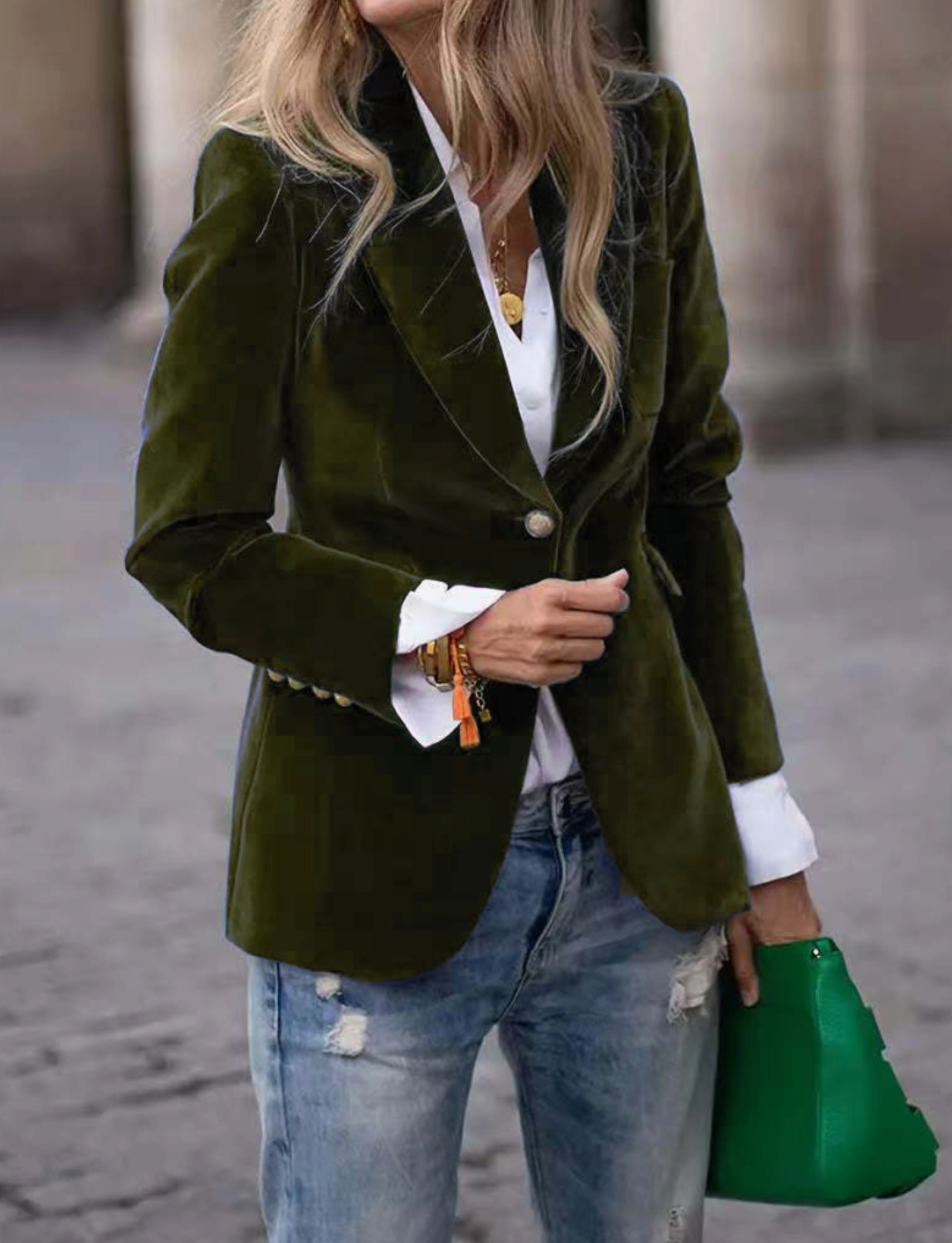 ROSA CLOTHING VELVET BLAZER