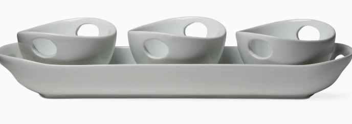 TAG PORCELAIN 4PC SERVING TRAY