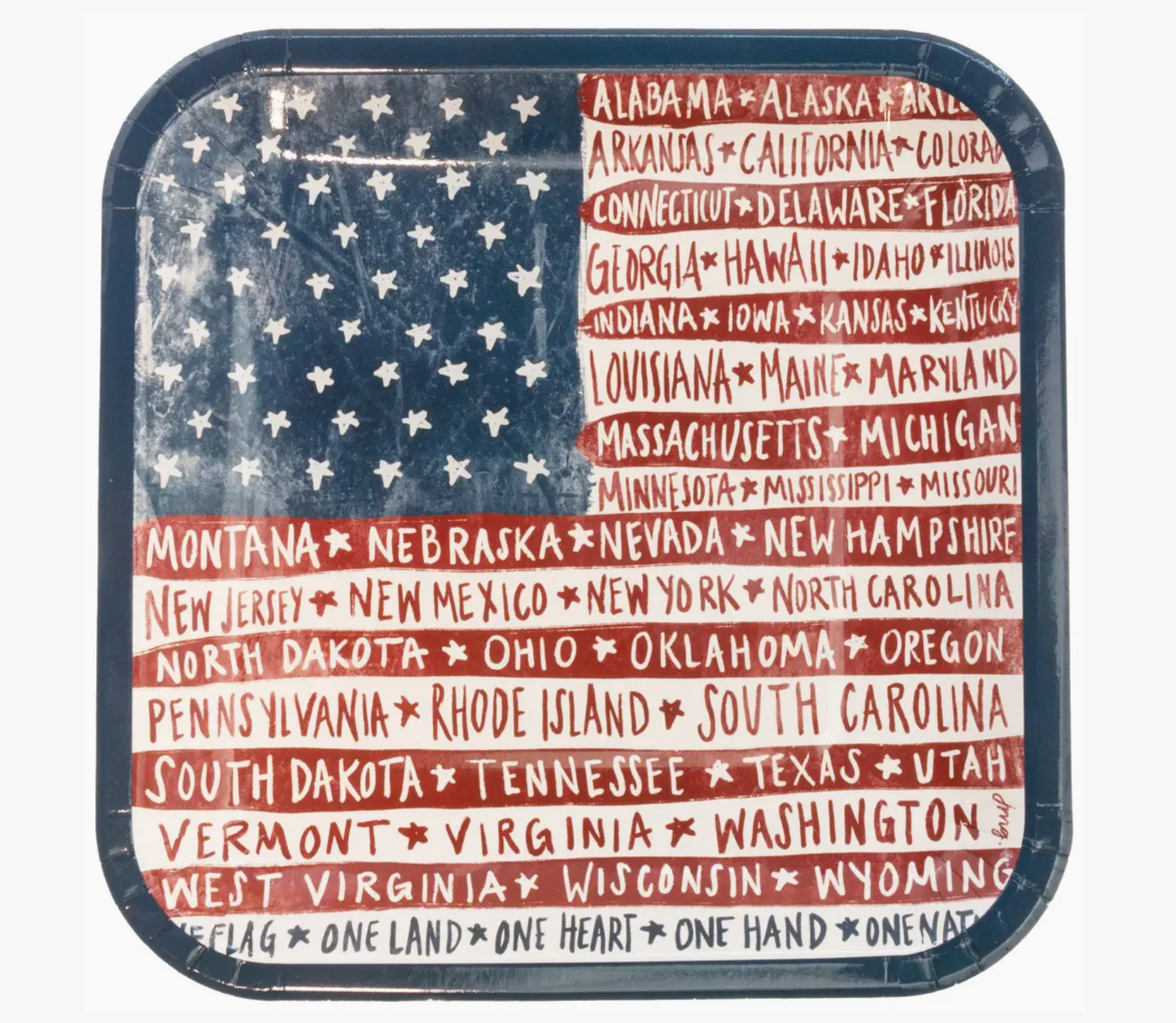 BOSTON INTERNATIONAL ONE NATION PAPER PLATES