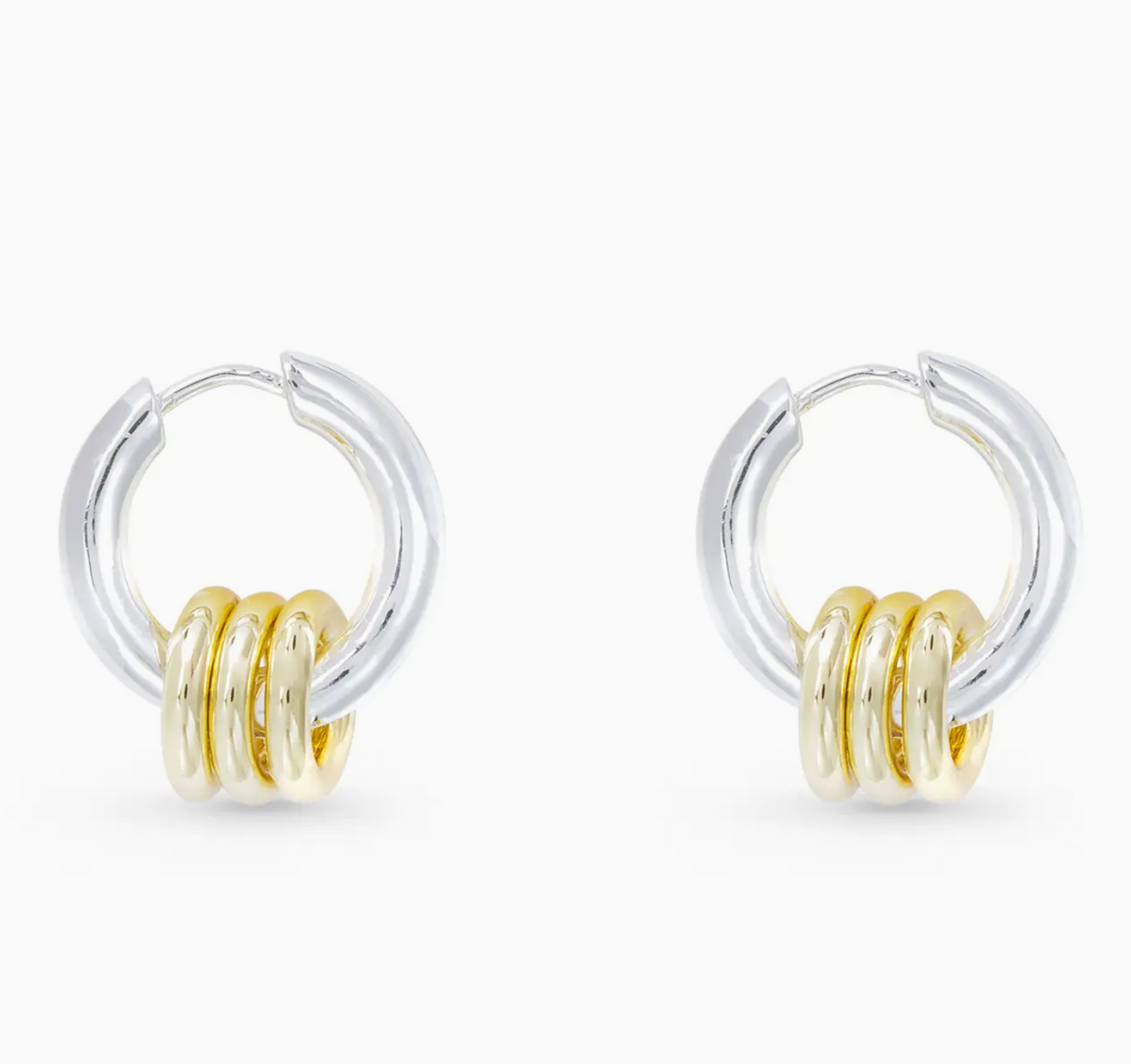 AMANDA BLU MIXED METAL LOOPY HOOPS