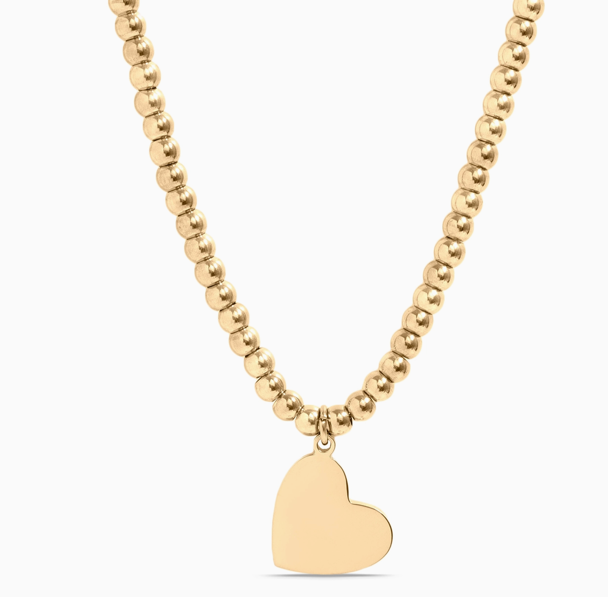 WJW BEADED HEART NECKLACE