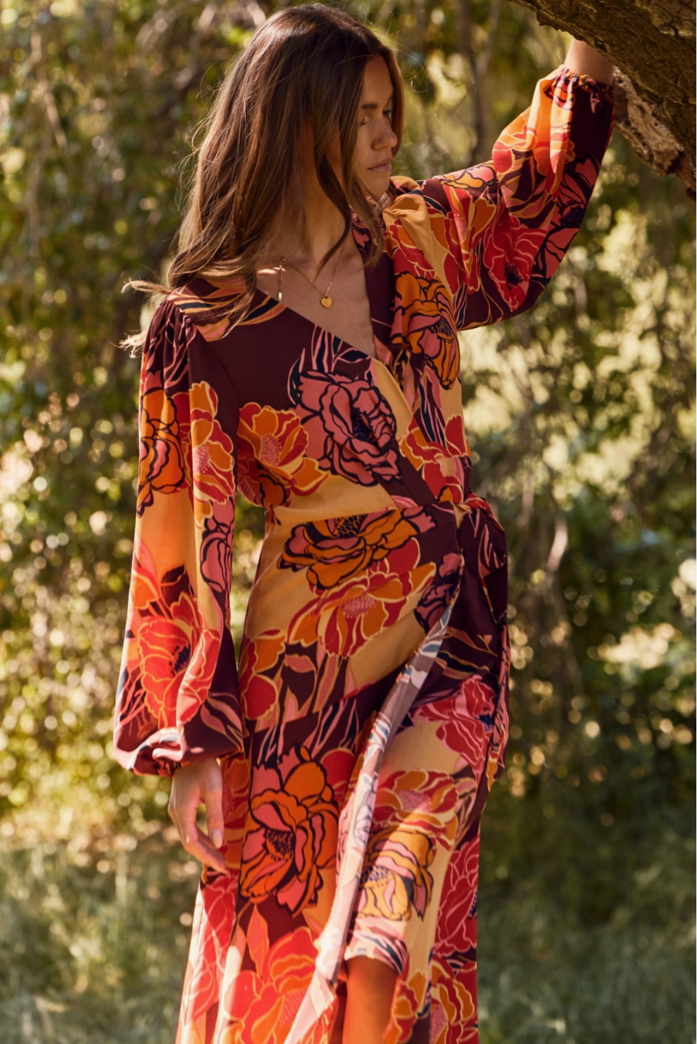 ODDI FALL FLOWERS MAXI DRESS