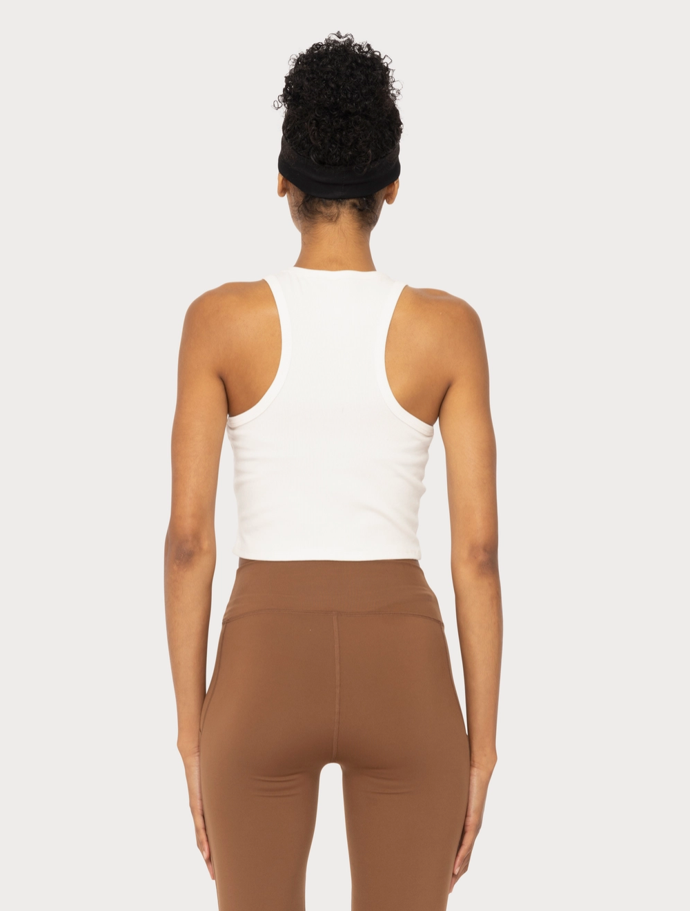 MONO B RIBBED RACER BACK TANK TOP