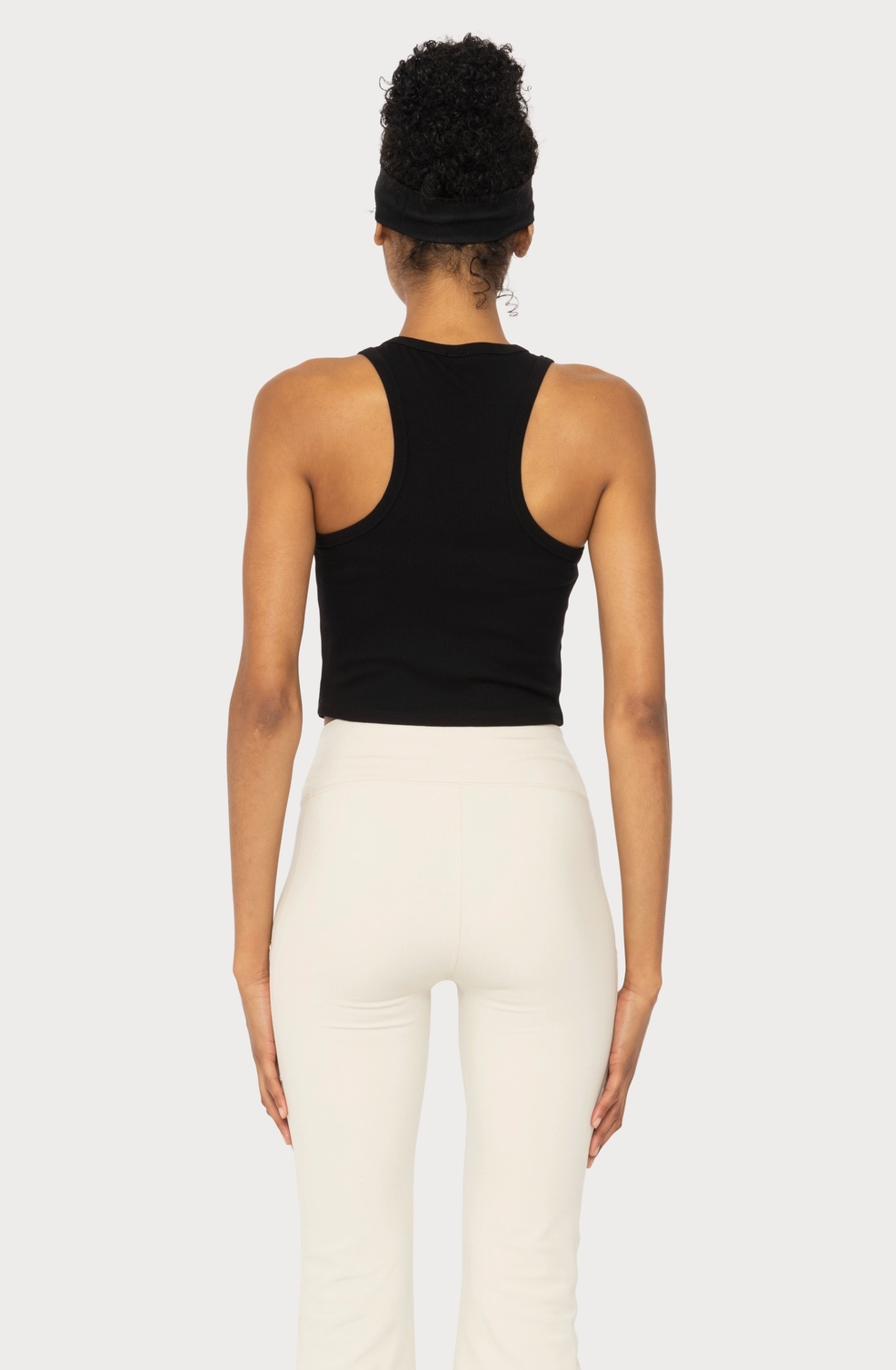 MONO B RIBBED RACER BACK TANK TOP