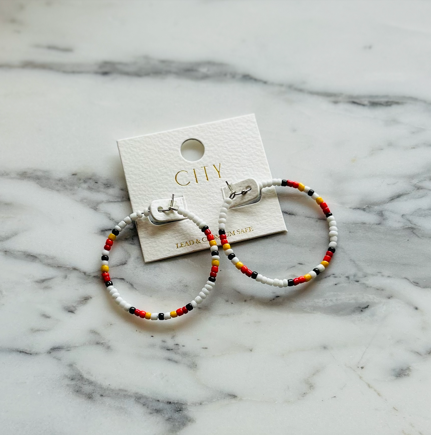 DOWNTOWN WESTERN SEED BEAD HOOPS