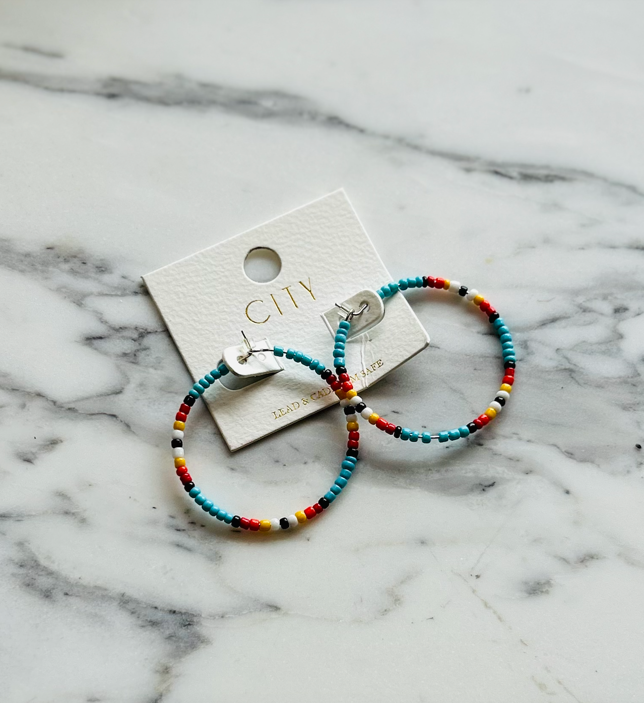 DOWNTOWN WESTERN SEED BEAD HOOPS