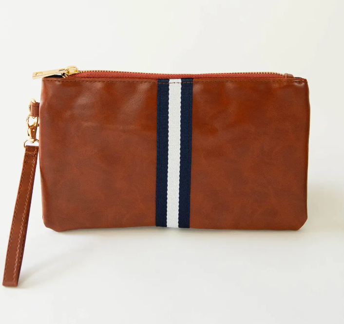 FUNKY MONKEY PREPPY STRIPE ZIPPER WRISTLET